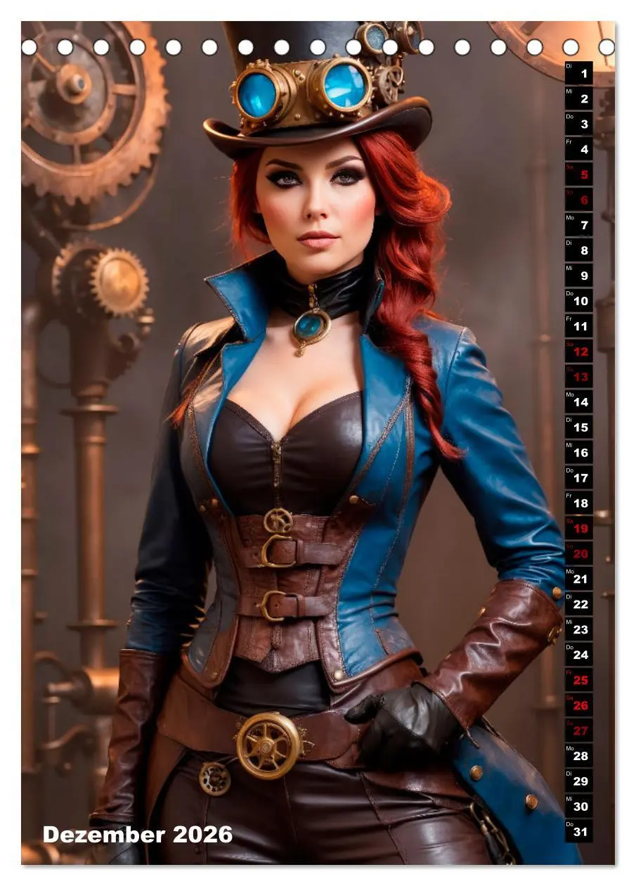 Bild: 9783516291209 | Steampunk Divas (Tischkalender 2026 DIN A5 hoch), CALVENDO...