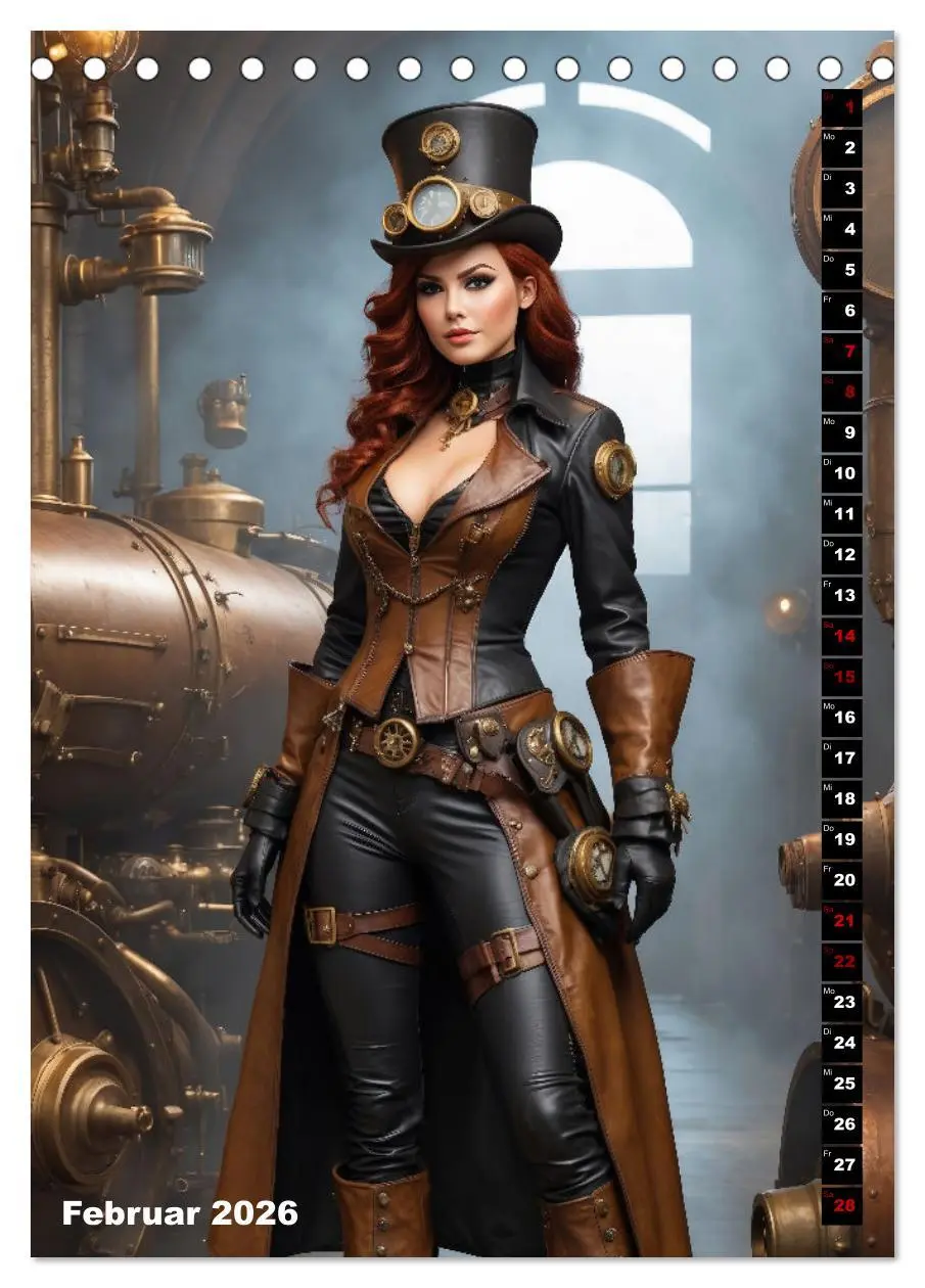 Bild: 9783516291209 | Steampunk Divas (Tischkalender 2026 DIN A5 hoch), CALVENDO...