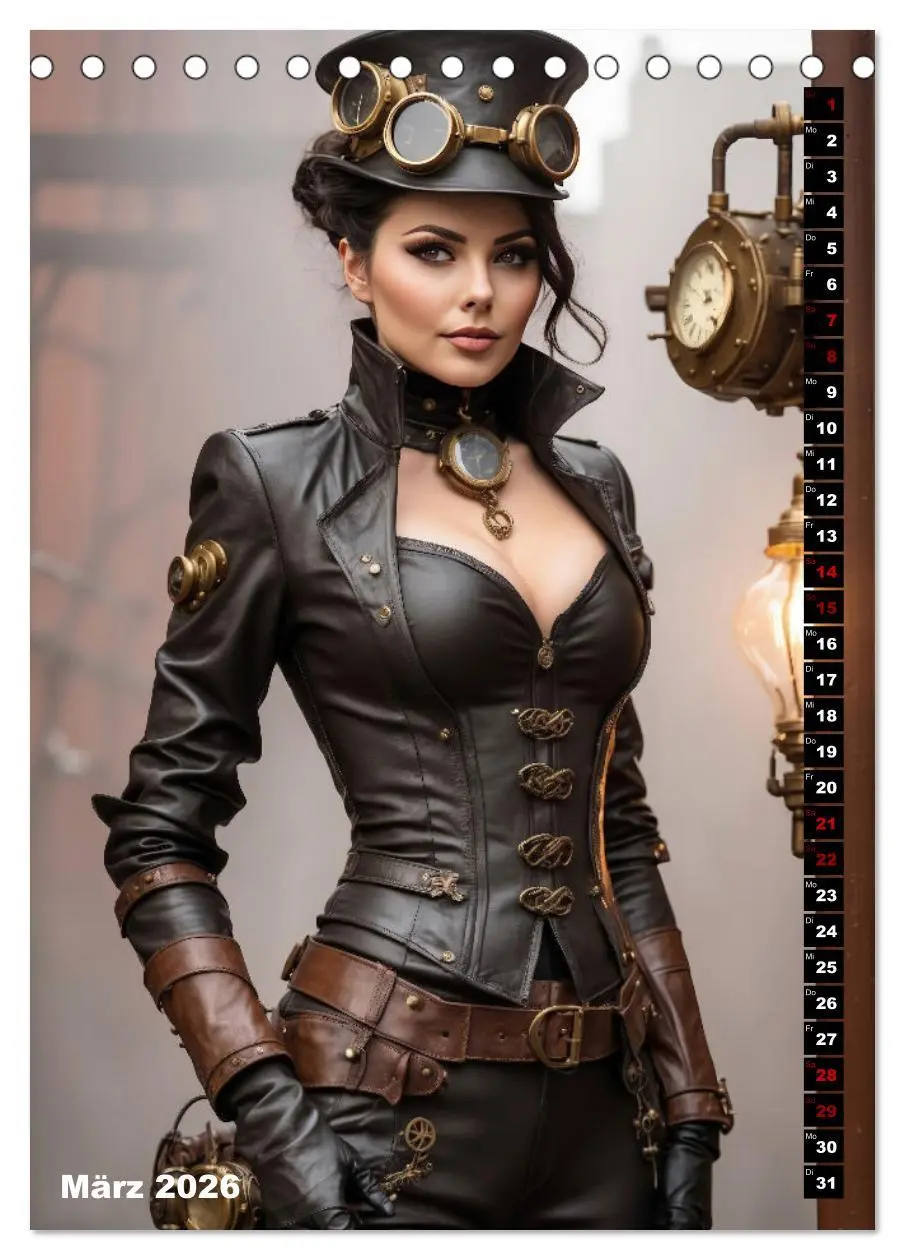 Bild: 9783516291209 | Steampunk Divas (Tischkalender 2026 DIN A5 hoch), CALVENDO...