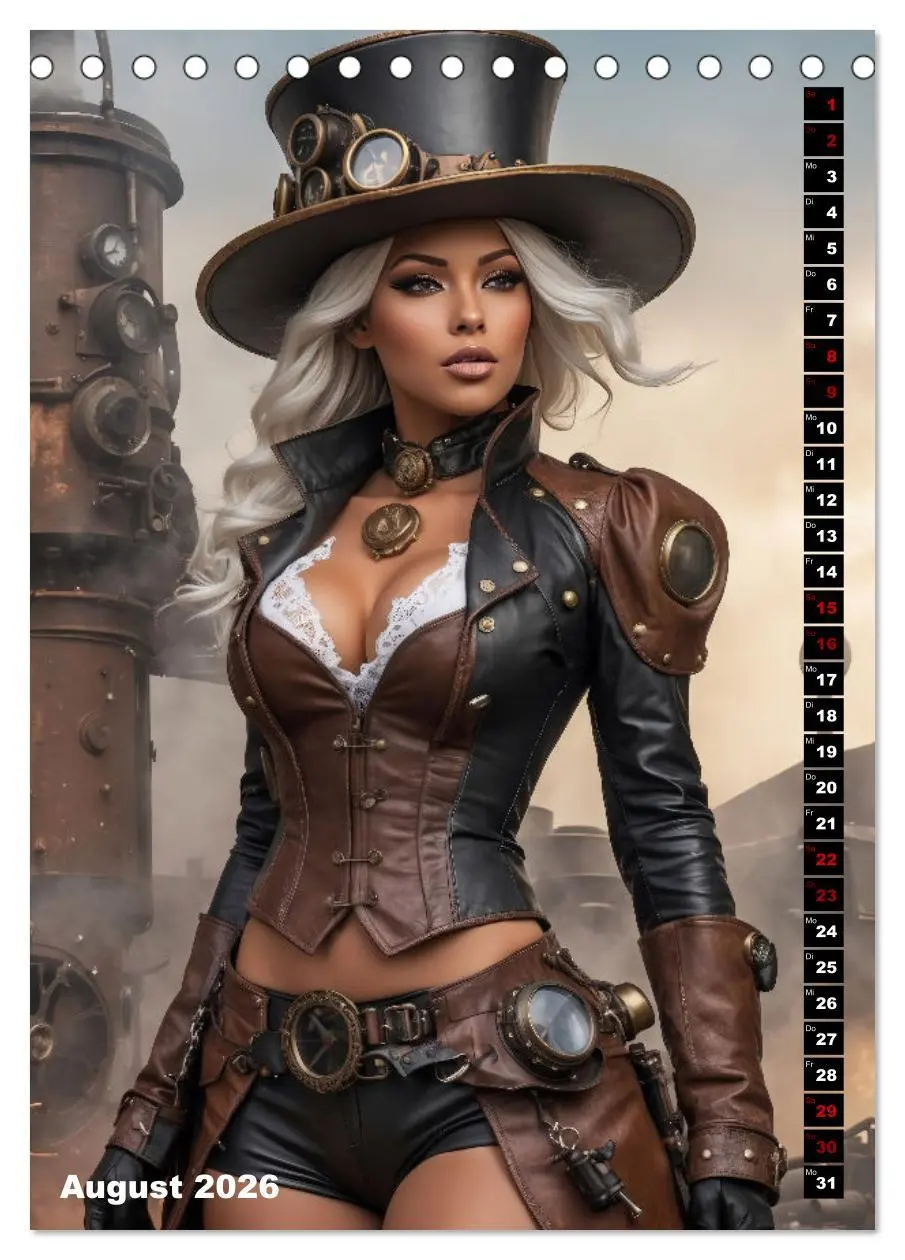 Bild: 9783516291209 | Steampunk Divas (Tischkalender 2026 DIN A5 hoch), CALVENDO...