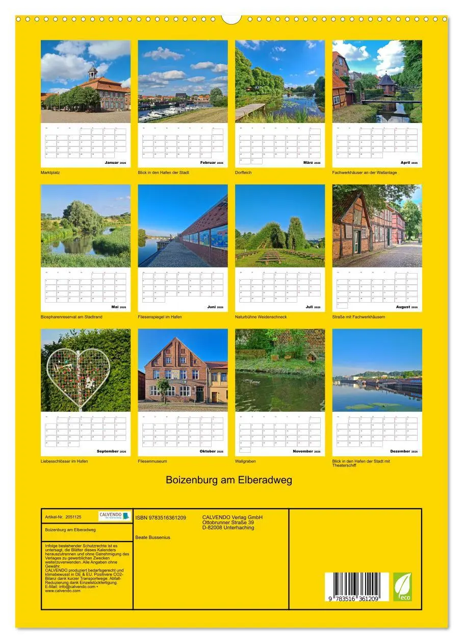 Bild: 9783516361209 | Boizenburg am Elberadweg (Wandkalender 2026 DIN A2 hoch), CALVENDO...