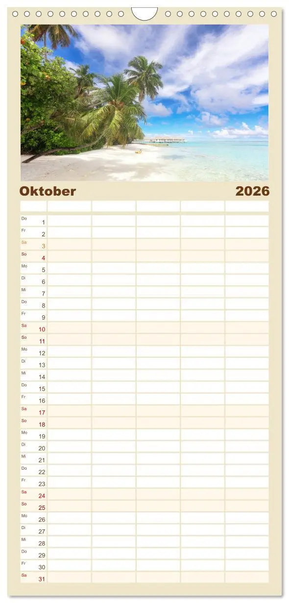 Bild: 9783516501209 | Familienplaner 2026 - Malediven, Perle im Indischen Ozean mit 5...