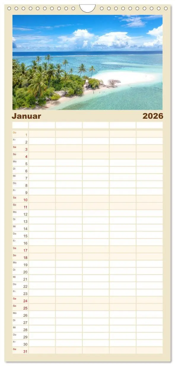 Bild: 9783516501209 | Familienplaner 2026 - Malediven, Perle im Indischen Ozean mit 5...