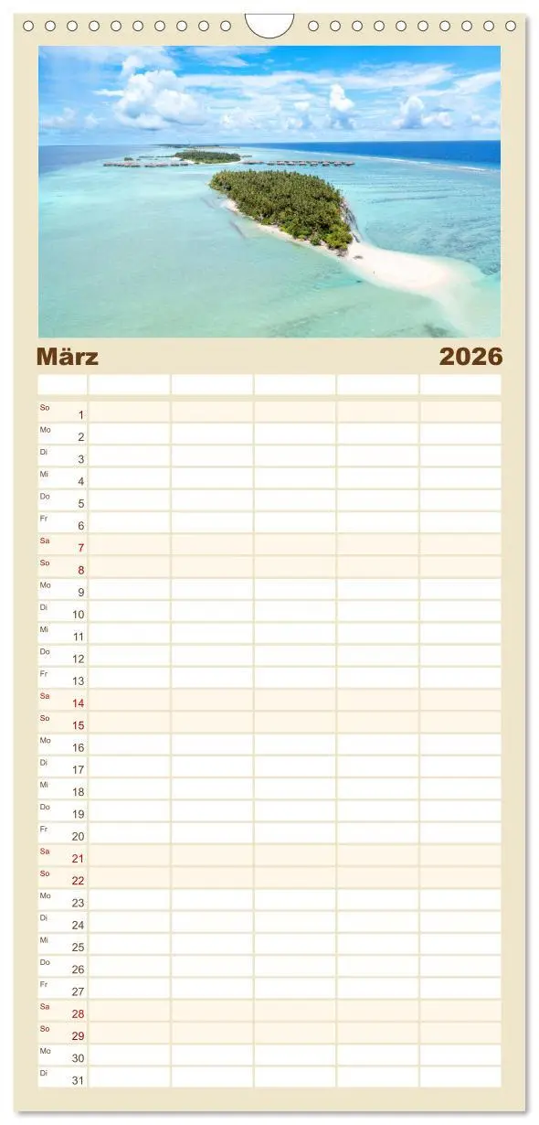 Bild: 9783516501209 | Familienplaner 2026 - Malediven, Perle im Indischen Ozean mit 5...
