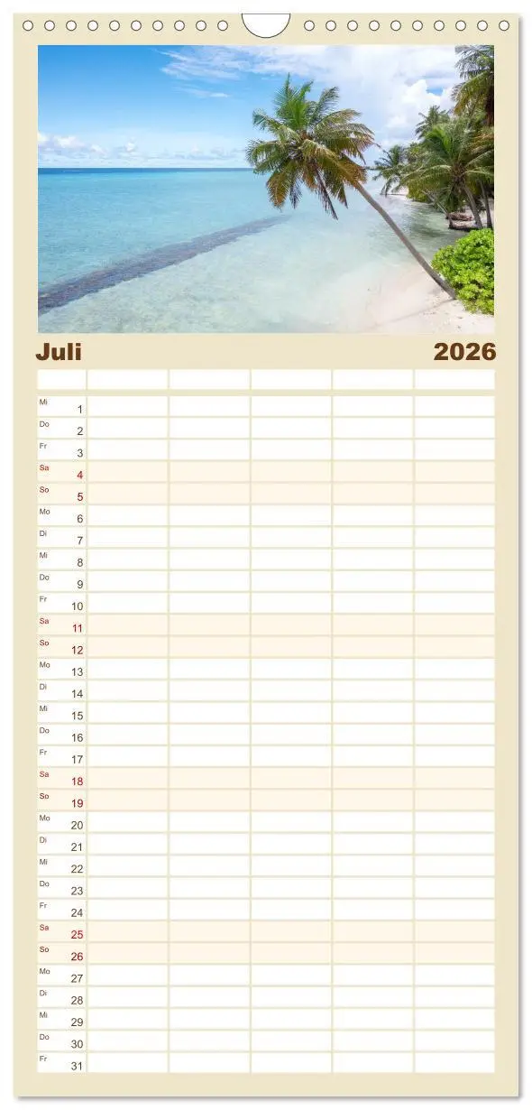 Bild: 9783516501209 | Familienplaner 2026 - Malediven, Perle im Indischen Ozean mit 5...