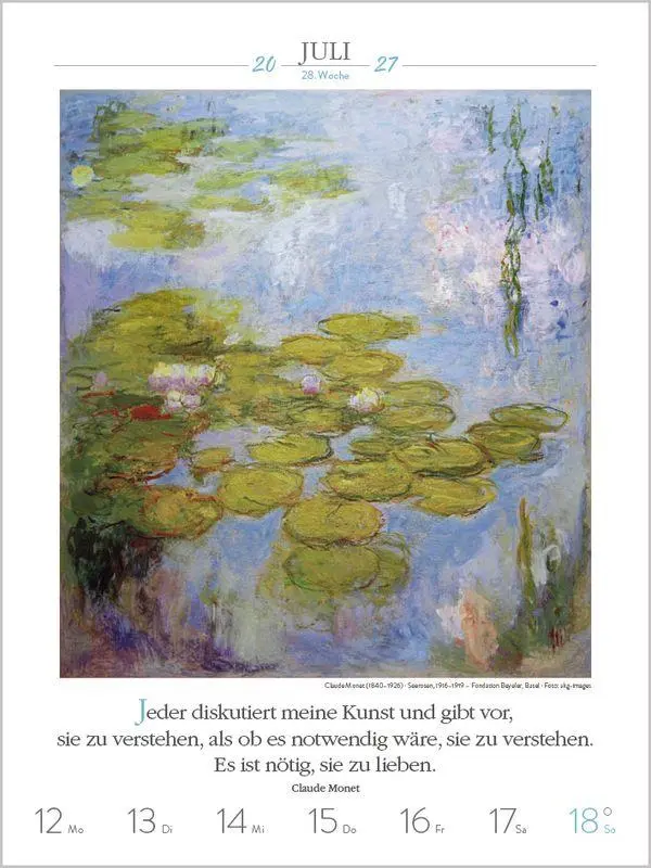 Bild: 9783819301209 | Literaturkalender Kunst 2027 | Korsch Verlag | Kalender | 54 S. | 2027