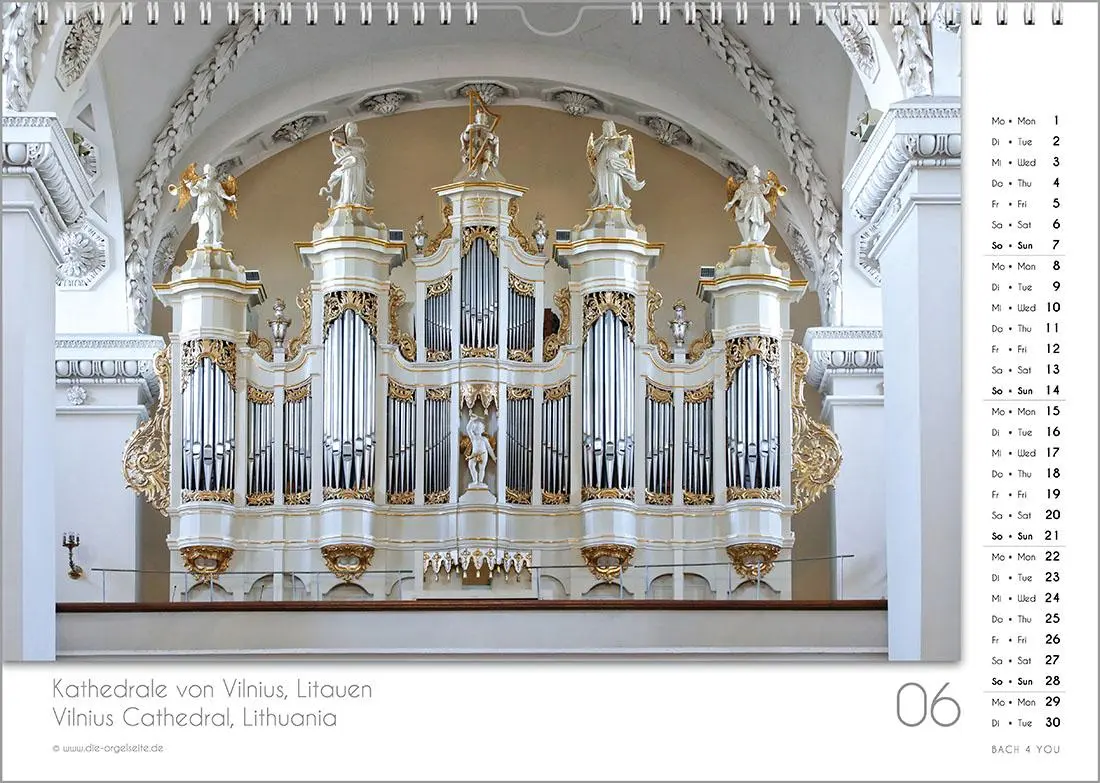 Bild: 9783969031209 | Der Orgelkalender, ein Musik-Kalender 2026, DIN A3 | Peter Bach Jr.