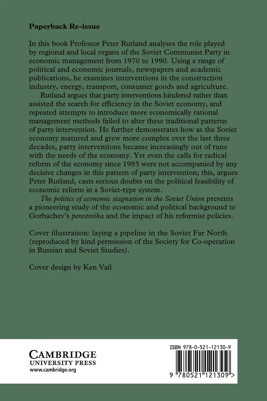 Rückseite: 9780521121309 | The Politics of Economic Stagnation in the Soviet Union | Taschenbuch