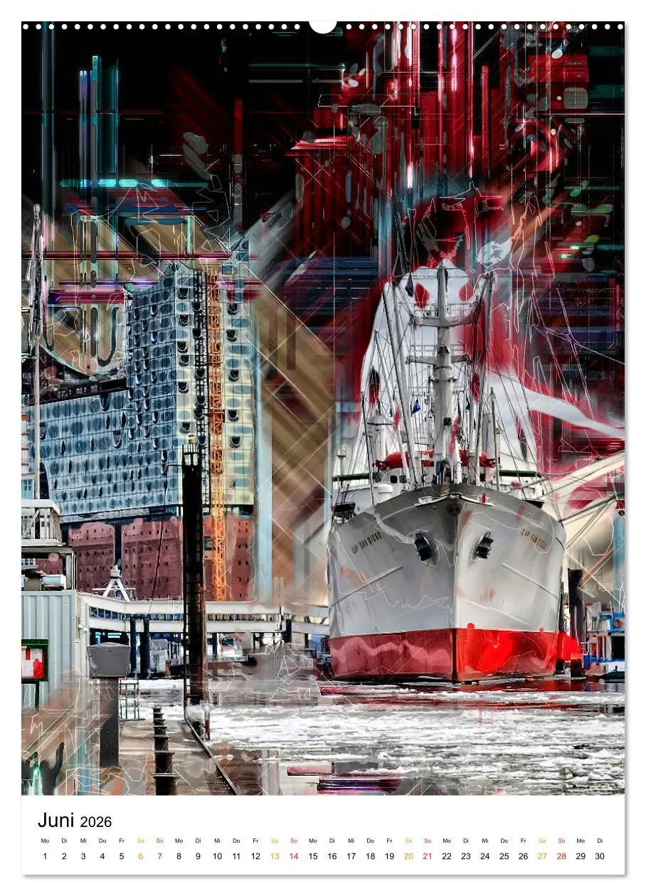 Bild: 9783516351309 | Hamburg bunte Stadt (hochwertiger Premium Wandkalender 2026 DIN A2...