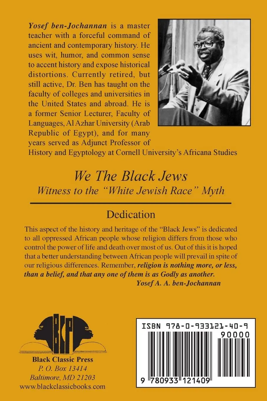 Rückseite: 9780933121409 | We the Black Jews | Yosef Ben-Jochannan | Taschenbuch | Englisch