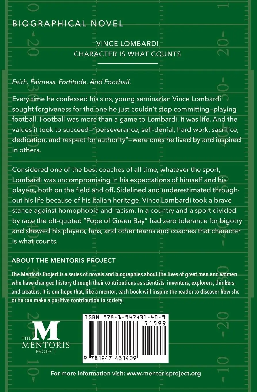 Rückseite: 9781947431409 | Character is What Counts | A Novel Based on the Life of Vince Lombardi