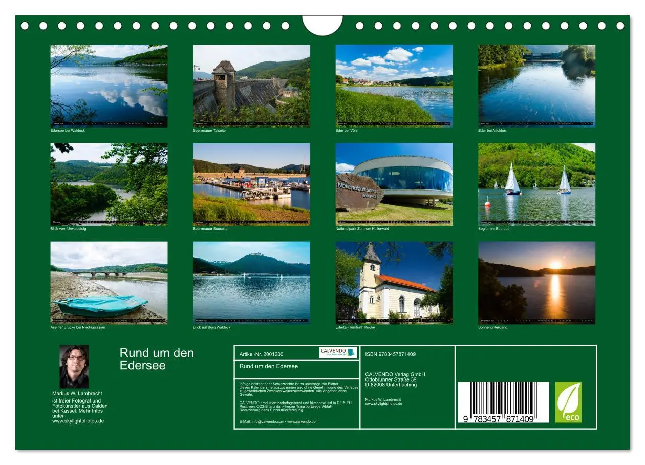 Bild: 9783457871409 | Rund um den Edersee (Wandkalender 2026 DIN A4 quer), CALVENDO...