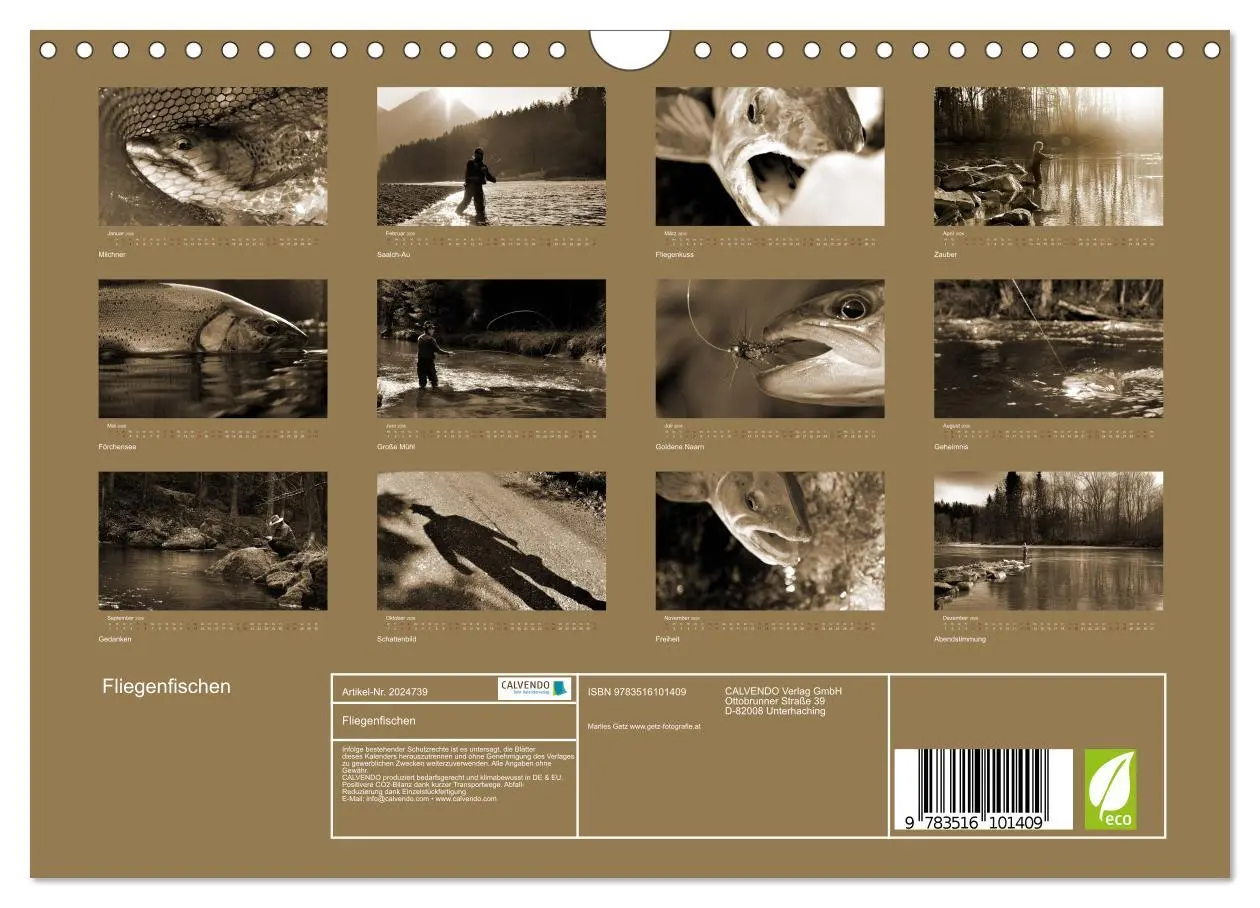 Bild: 9783516101409 | Fliegenfischen (Wandkalender 2026 DIN A4 quer), CALVENDO...
