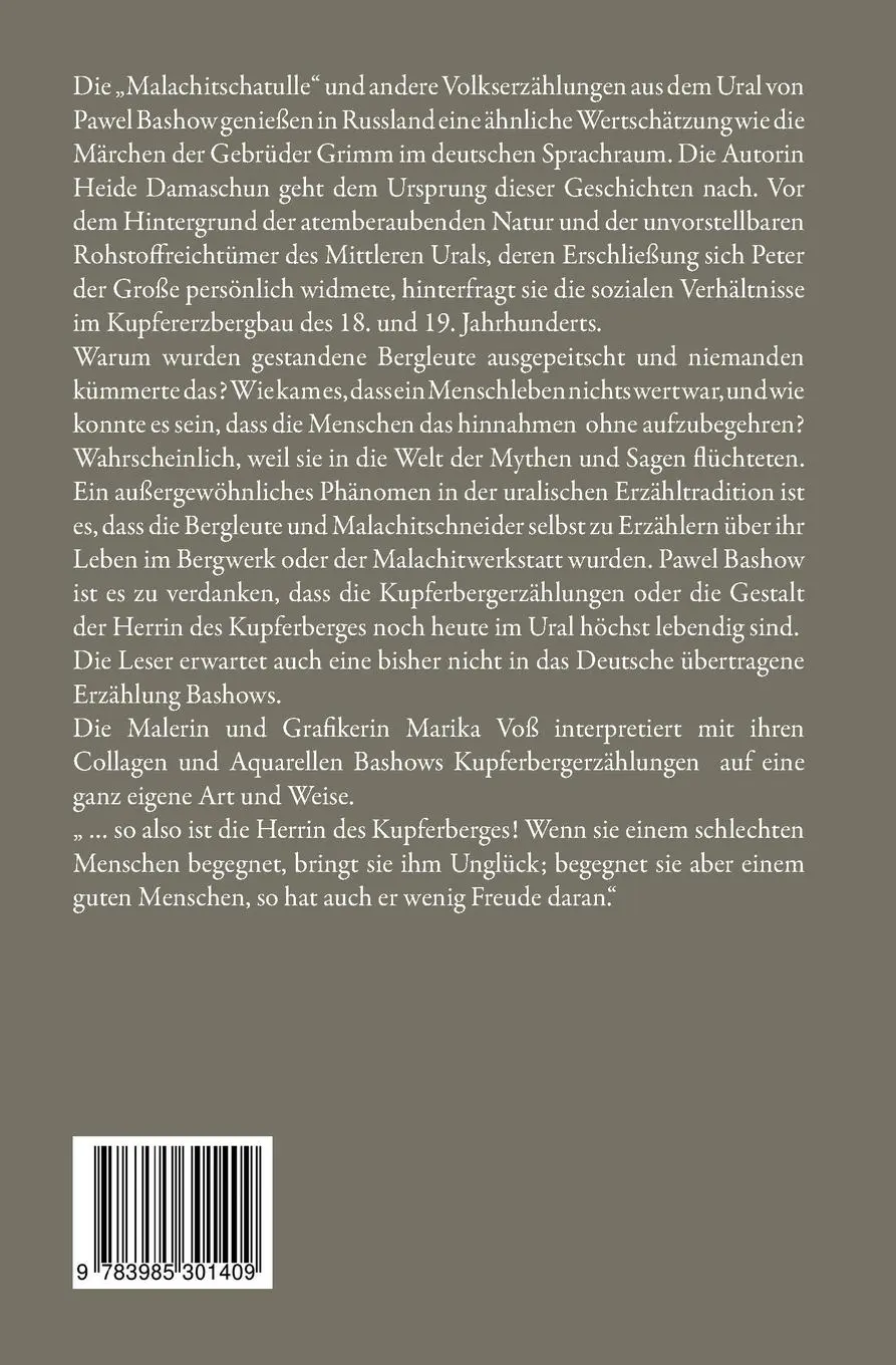 Rückseite: 9783985301409 | Malachit - Geschichte über einen Bodenschatz, Bergleute,...