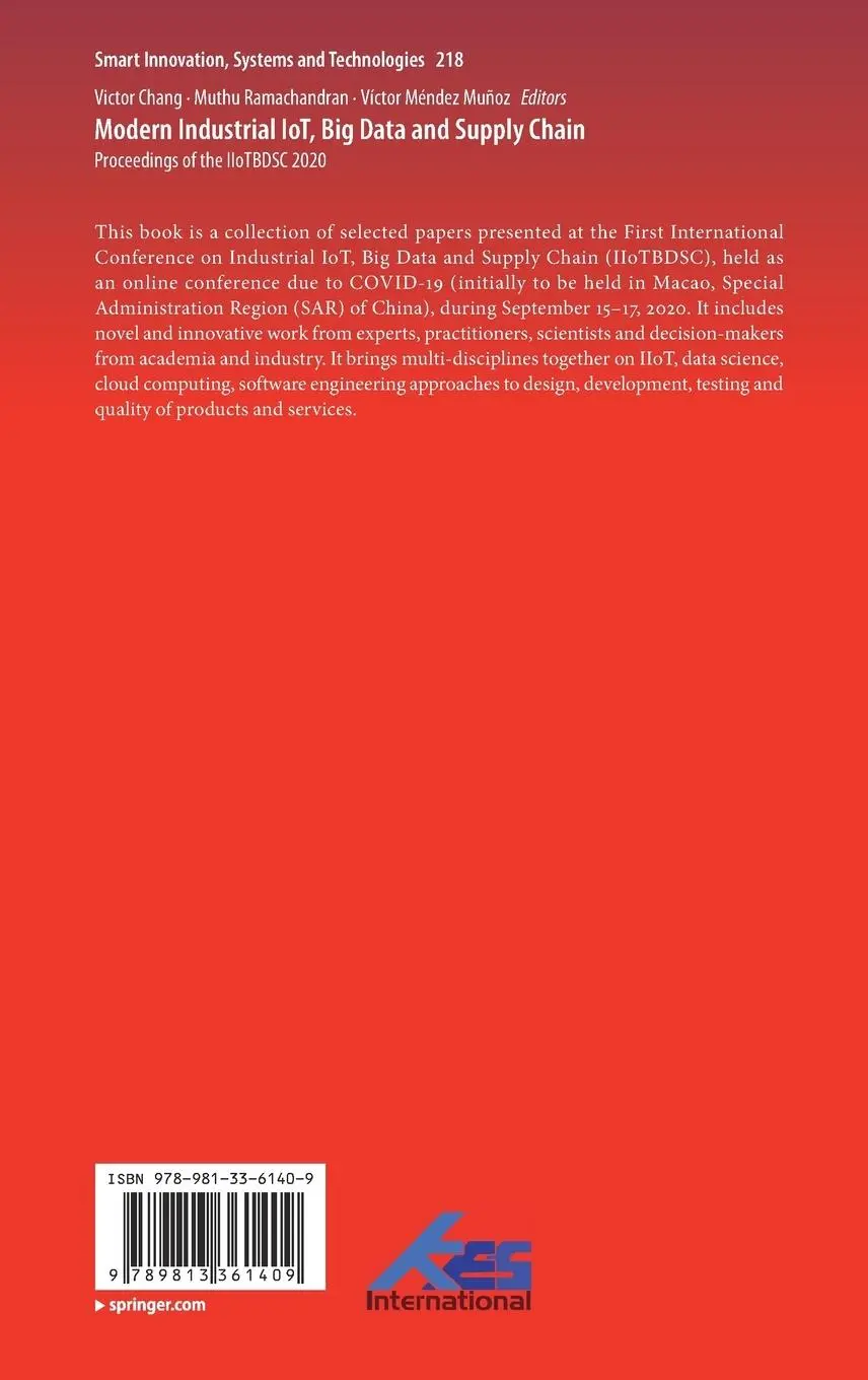 Rückseite: 9789813361409 | Modern Industrial IoT, Big Data and Supply Chain | Chang (u. a.) | xiv