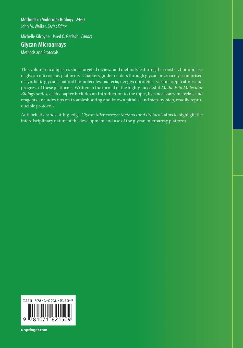 Rückseite: 9781071621509 | Glycan Microarrays | Methods and Protocols | Michelle Kilcoyne (u. a.)