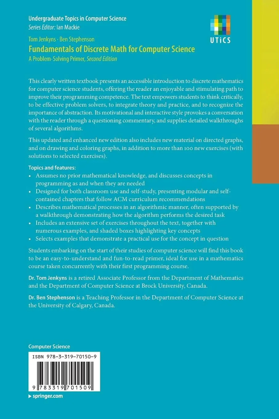 Rückseite: 9783319701509 | Fundamentals of Discrete Math for Computer Science | Taschenbuch