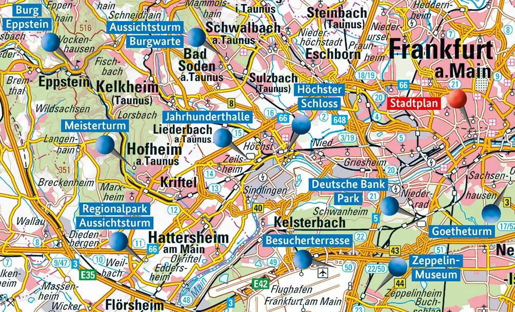 Bild: 9783864821509 | Metropolregion Frankfurt/Rhein-Main | Geodäsie | (Land-)Karte | 2025