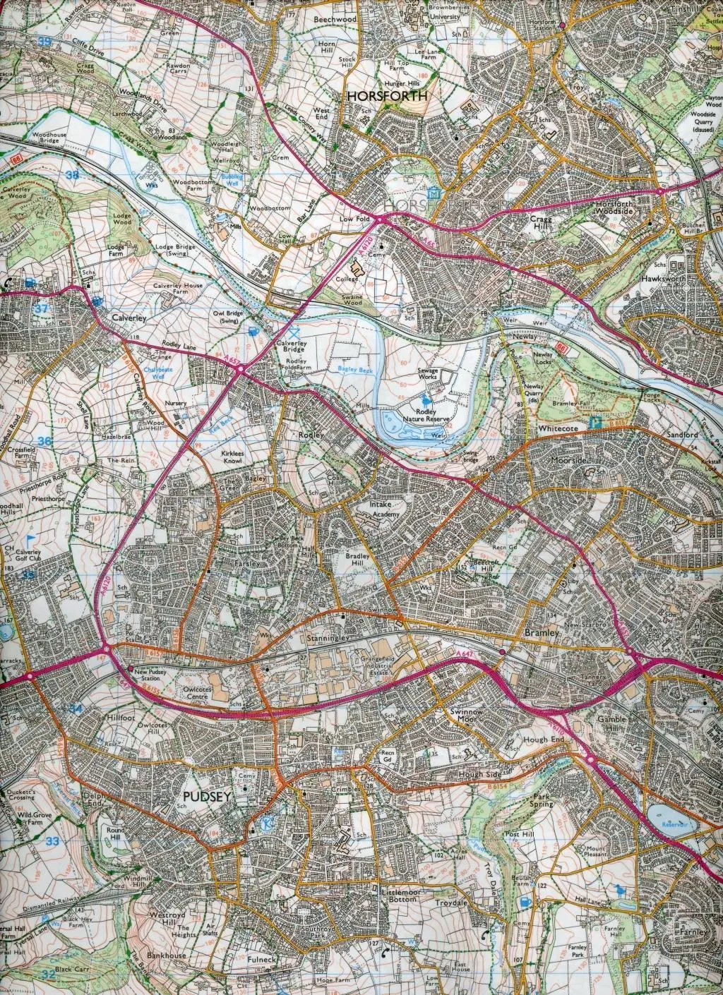 Bild: 9780319471609 | Bradford and Huddersfield | Ordnance Survey | (Land-)Karte | Englisch