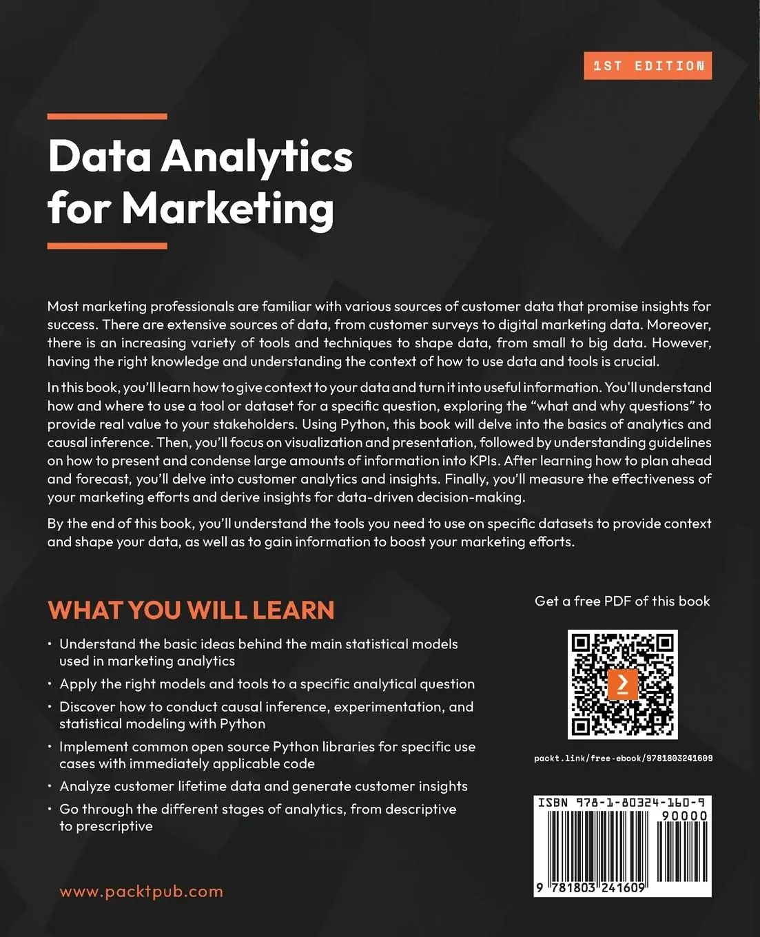 Rückseite: 9781803241609 | Data Analytics for Marketing | Guilherme Diaz-Bérrio | Taschenbuch
