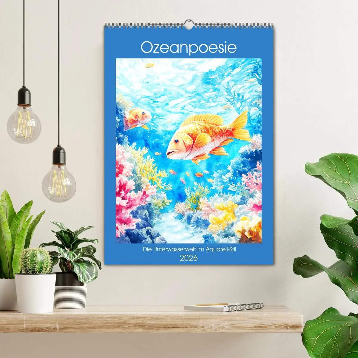 Bild: 9783457301609 | Ozeanpoesie. Die Unterwasserwelt im Aquarell-Stil (Wandkalender...
