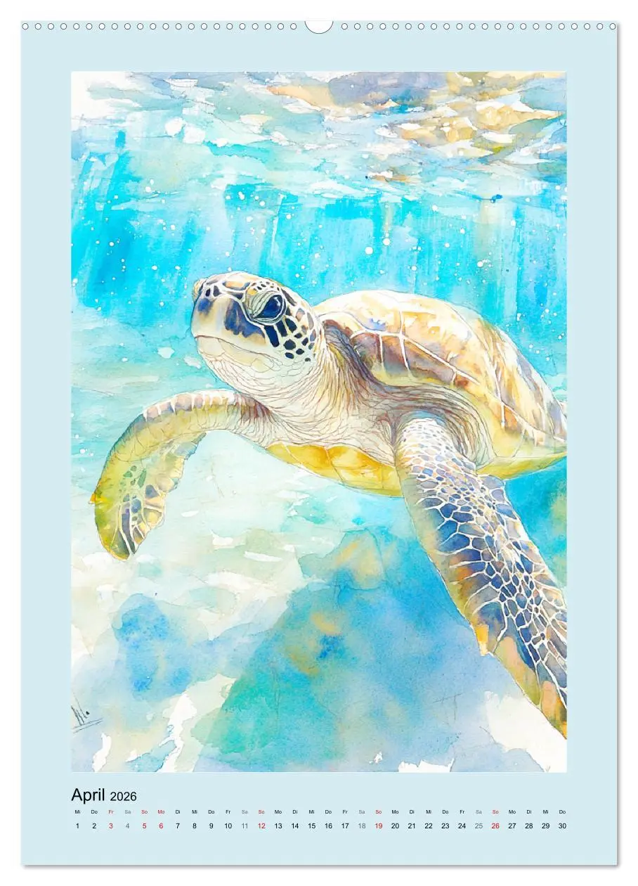 Bild: 9783457301609 | Ozeanpoesie. Die Unterwasserwelt im Aquarell-Stil (Wandkalender...