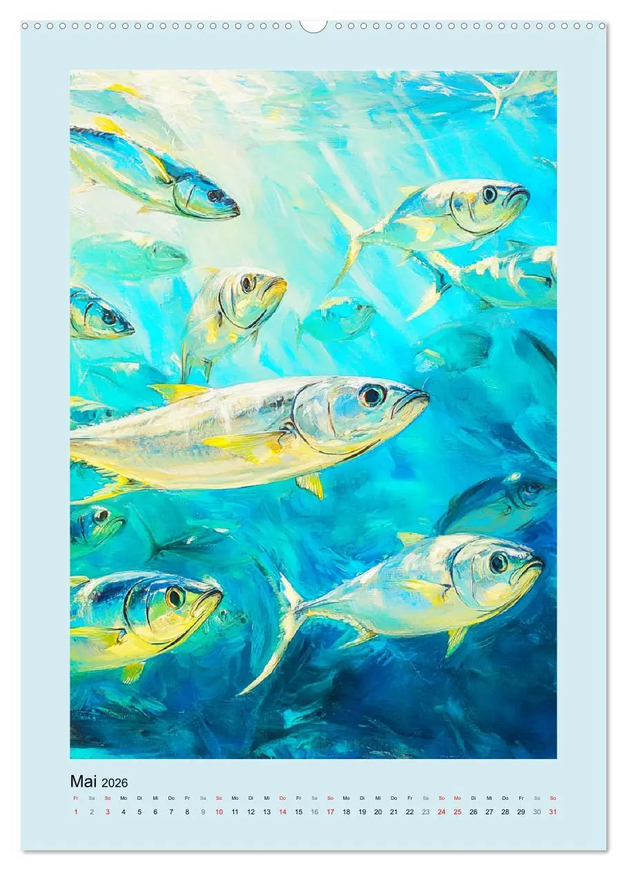 Bild: 9783457301609 | Ozeanpoesie. Die Unterwasserwelt im Aquarell-Stil (Wandkalender...