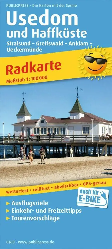 Cover: 9783747301609 | Usedom und Haffküste 1:100 000 | (Land-)Karte | Radkarte | Deutsch