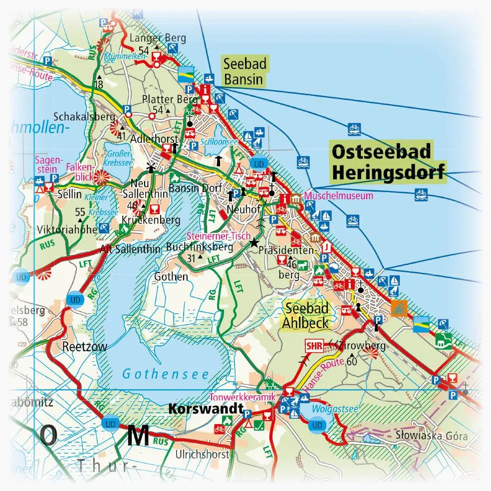 Bild: 9783747301609 | Usedom und Haffküste 1:100 000 | (Land-)Karte | Radkarte | Deutsch