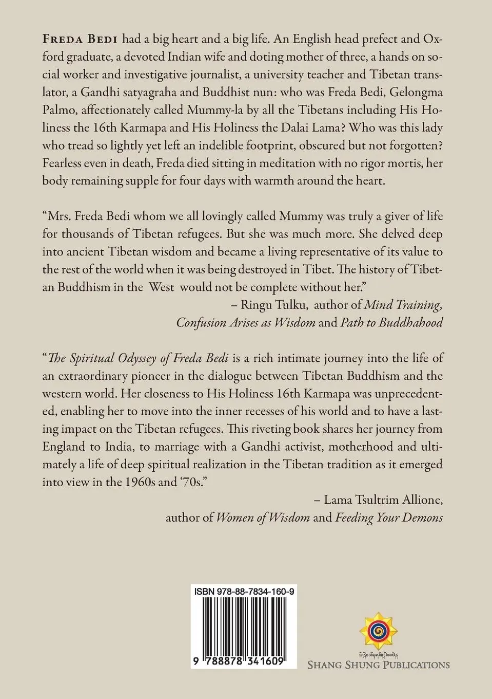 Rückseite: 9788878341609 | The Spiritual Odyssey of Freda Bedi | Norma Levine | Taschenbuch