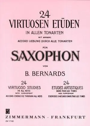Cover: 9790010171609 | 24 Virtuosen Etüden | B Bernards | Notenblätter (ungebunden) | 28 S.