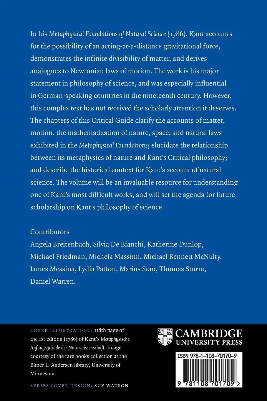 Rückseite: 9781108701709 | Kant's Metaphysical Foundations of Natural Science | McNulty | Buch
