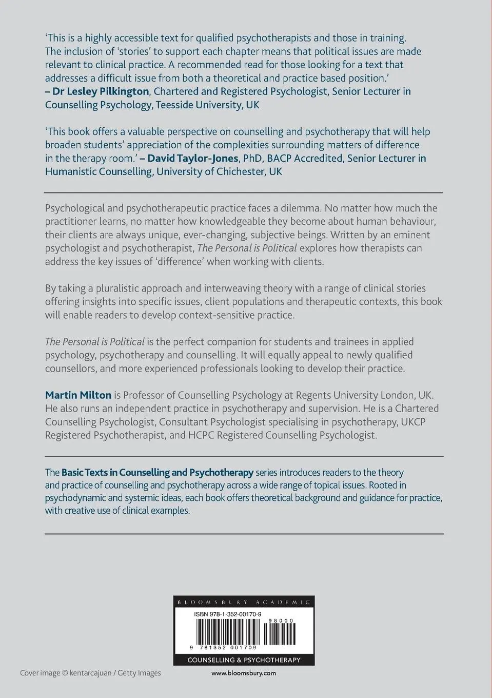 Rückseite: 9781352001709 | The Personal Is Political | Stories of Difference and Psychotherapy