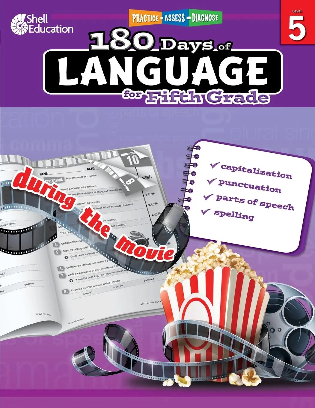 Cover: 9781425811709 | 180 Days of Language for Fifth Grade | Practice, Assess, Diagnose