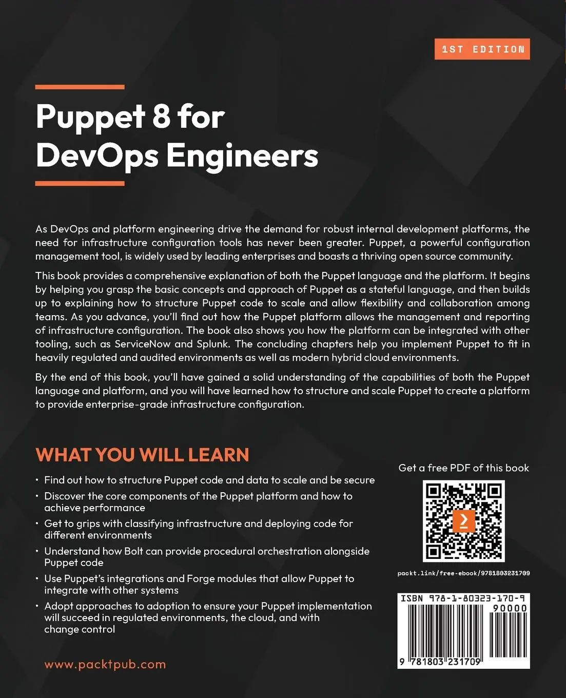 Rückseite: 9781803231709 | Puppet 8 for DevOps Engineers | David Sandilands | Taschenbuch | 2023