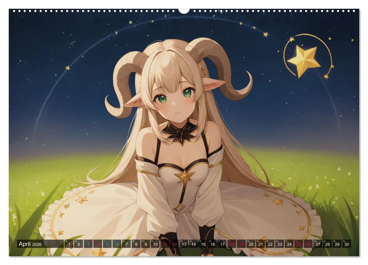 Bild: 9783457391709 | Manga Kalender Sternzeichen (hochwertiger Premium Wandkalender 2026...