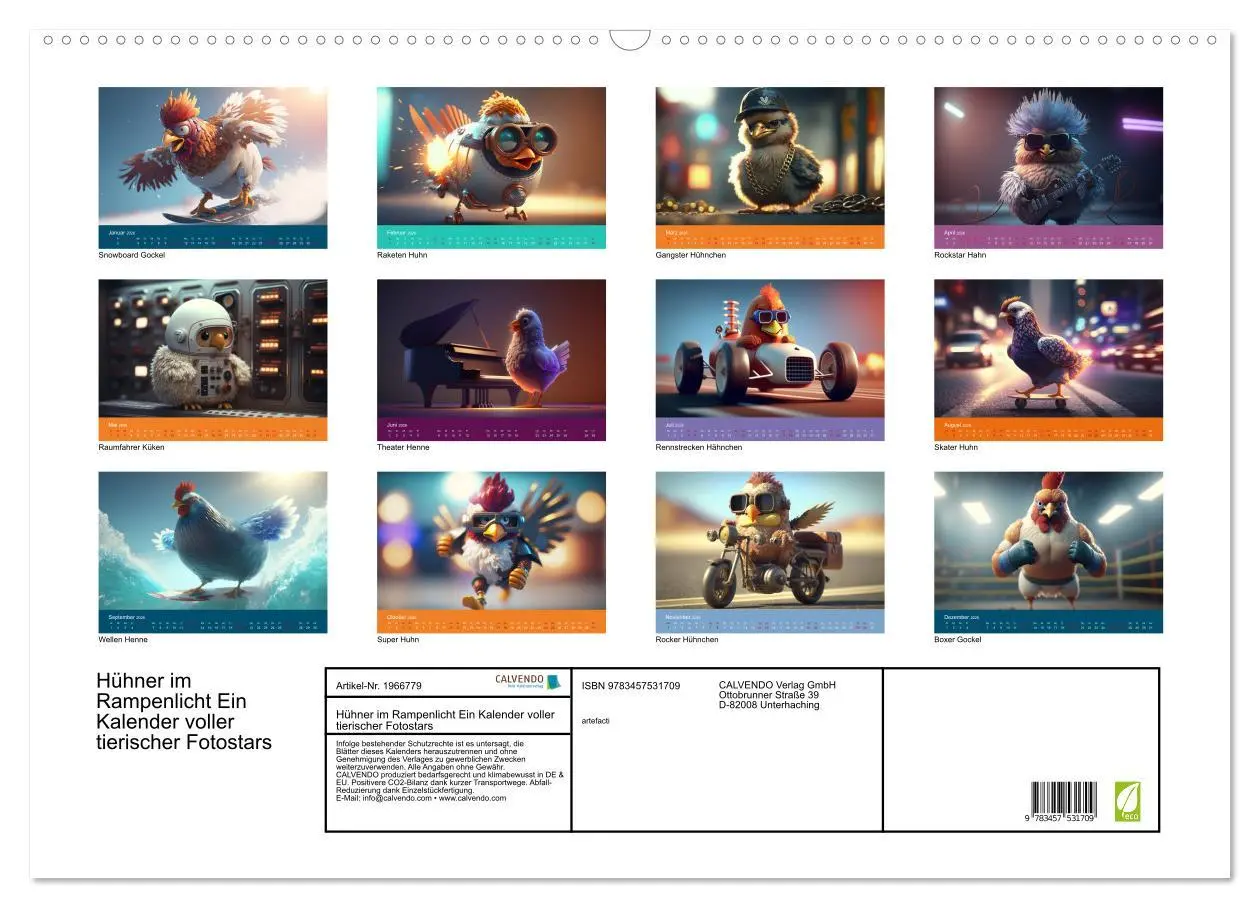 Bild: 9783457531709 | Hühner im Rampenlicht Ein Kalender voller tierischer Fotostars...