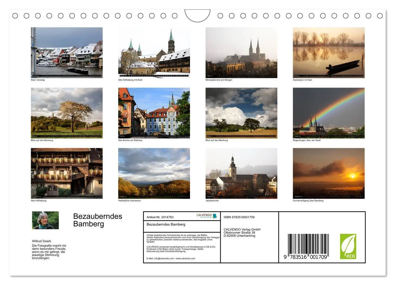 Bild: 9783516001709 | Bezauberndes Bamberg (Wandkalender 2026 DIN A4 quer), CALVENDO...