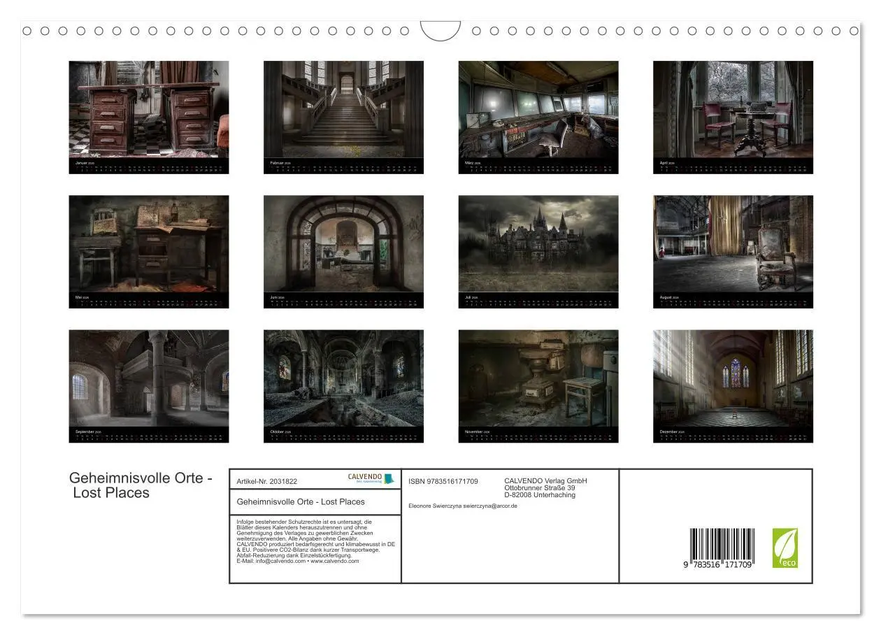 Bild: 9783516171709 | Geheimnisvolle Orte - Lost Places (Wandkalender 2026 DIN A3 quer),...