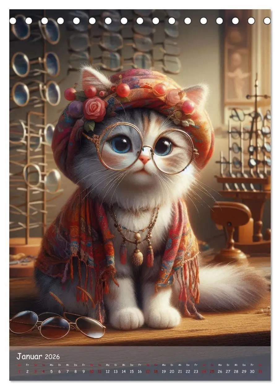 Bild: 9783516241709 | Katzen im Boho-Look - Ein Jahr voller Vielfalt und Charme mit...