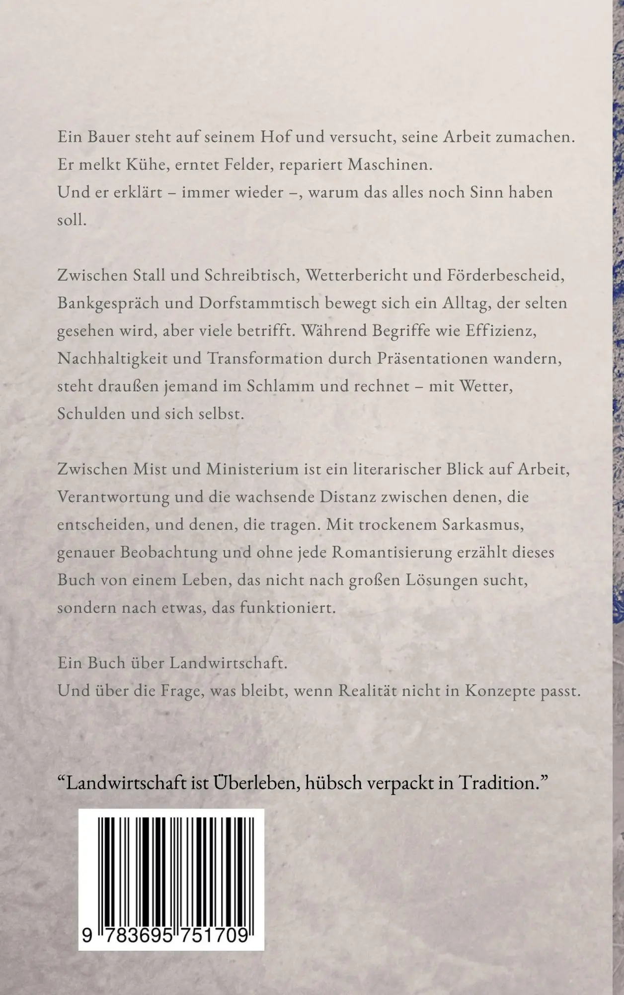 Rückseite: 9783695751709 | Zwischen Mist und Ministerium | Maike Schulz-Broers | Taschenbuch