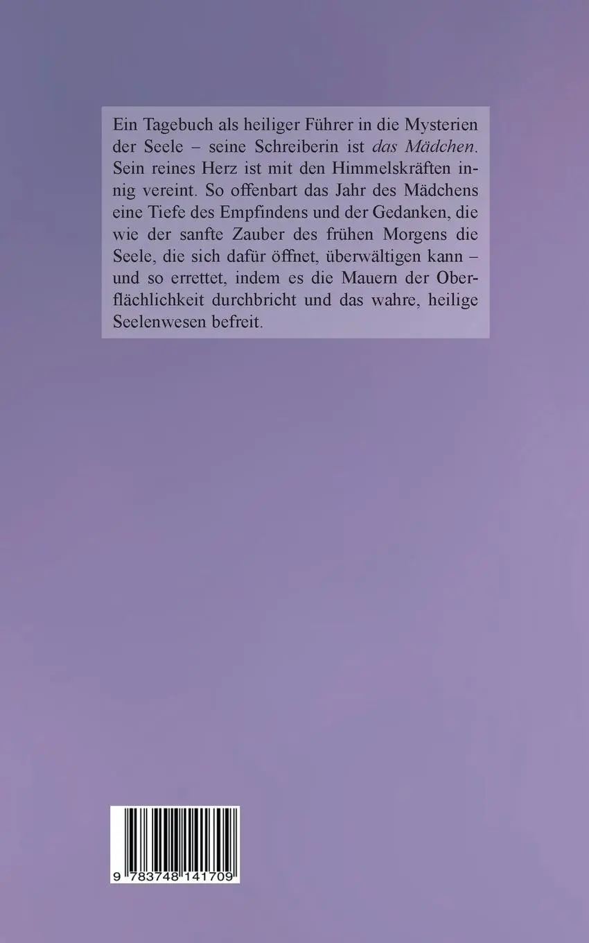 Rückseite: 9783748141709 | Das Jahr des Mädchens | Vom heiligen Weg der Seele | Niederhausen