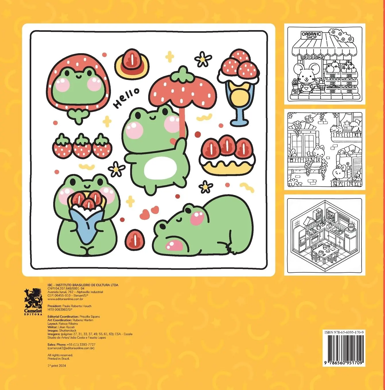 Rückseite: 9786560951709 | Cute &amp; Comfy - Coloring Book for Adults | Camelot Editora | Buch