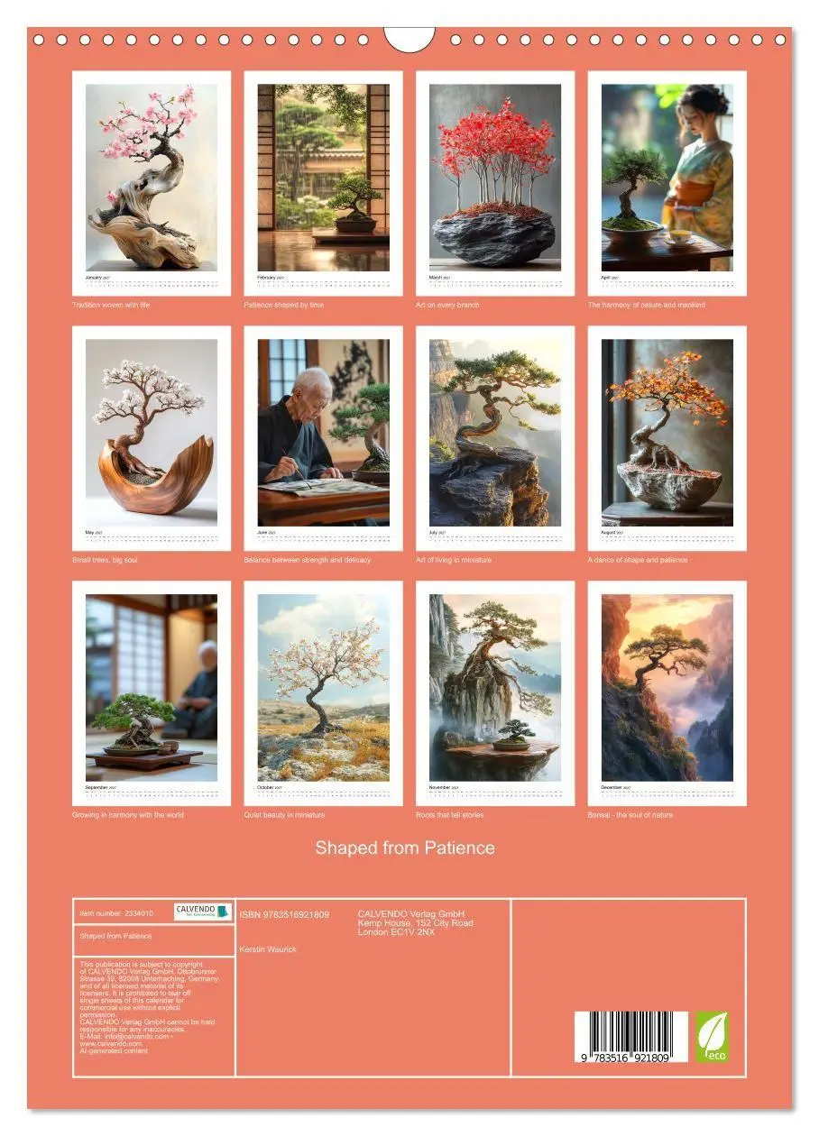 Bild: 9783516921809 | Shaped from Patience (Wall Calendar 2027 DIN A3 portrait), CALVENDO...