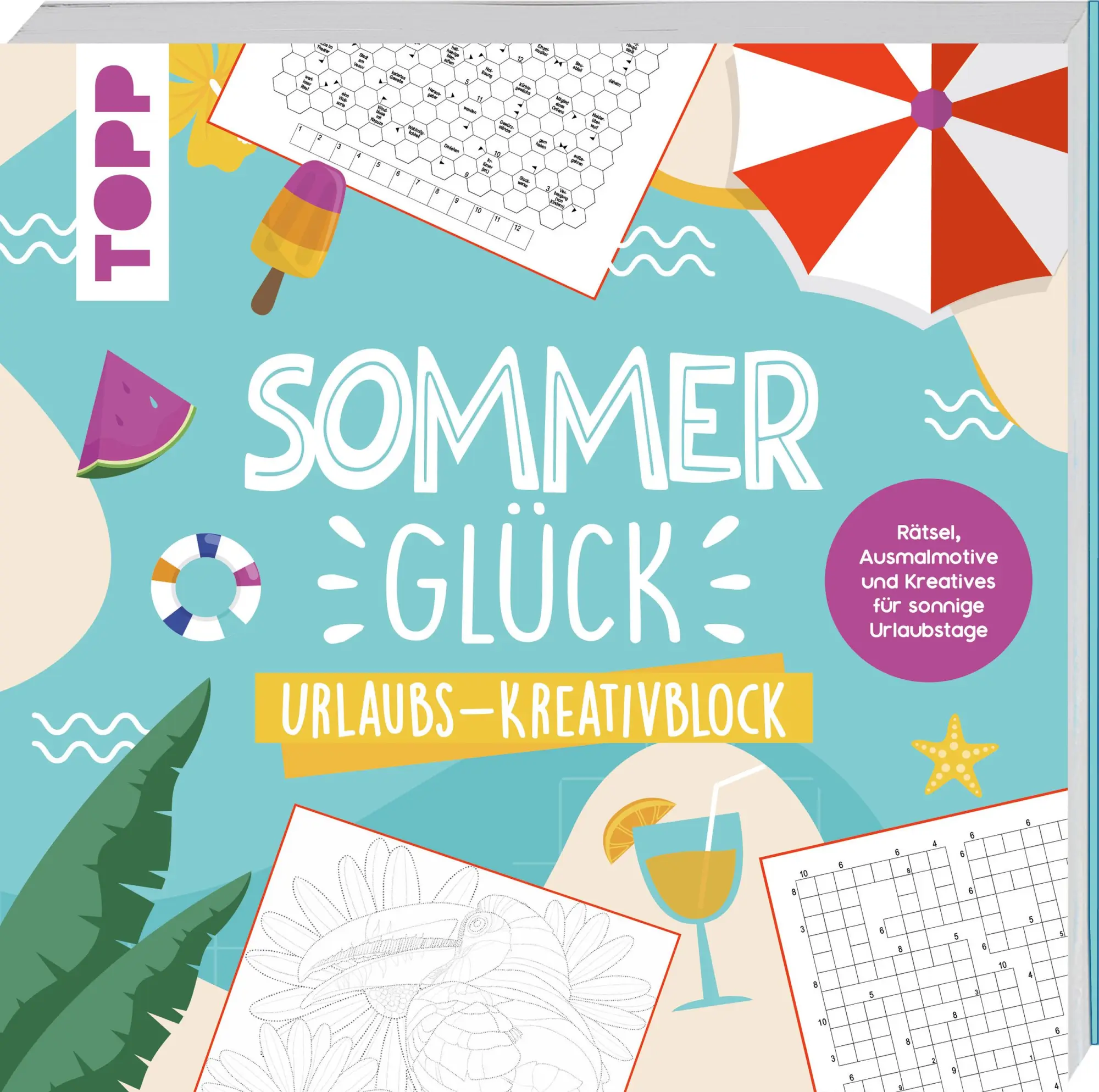 Cover: 9783735881809 | Sommerglück - Urlaubs-Kreativblock | Frechverlag | Taschenbuch | 2025