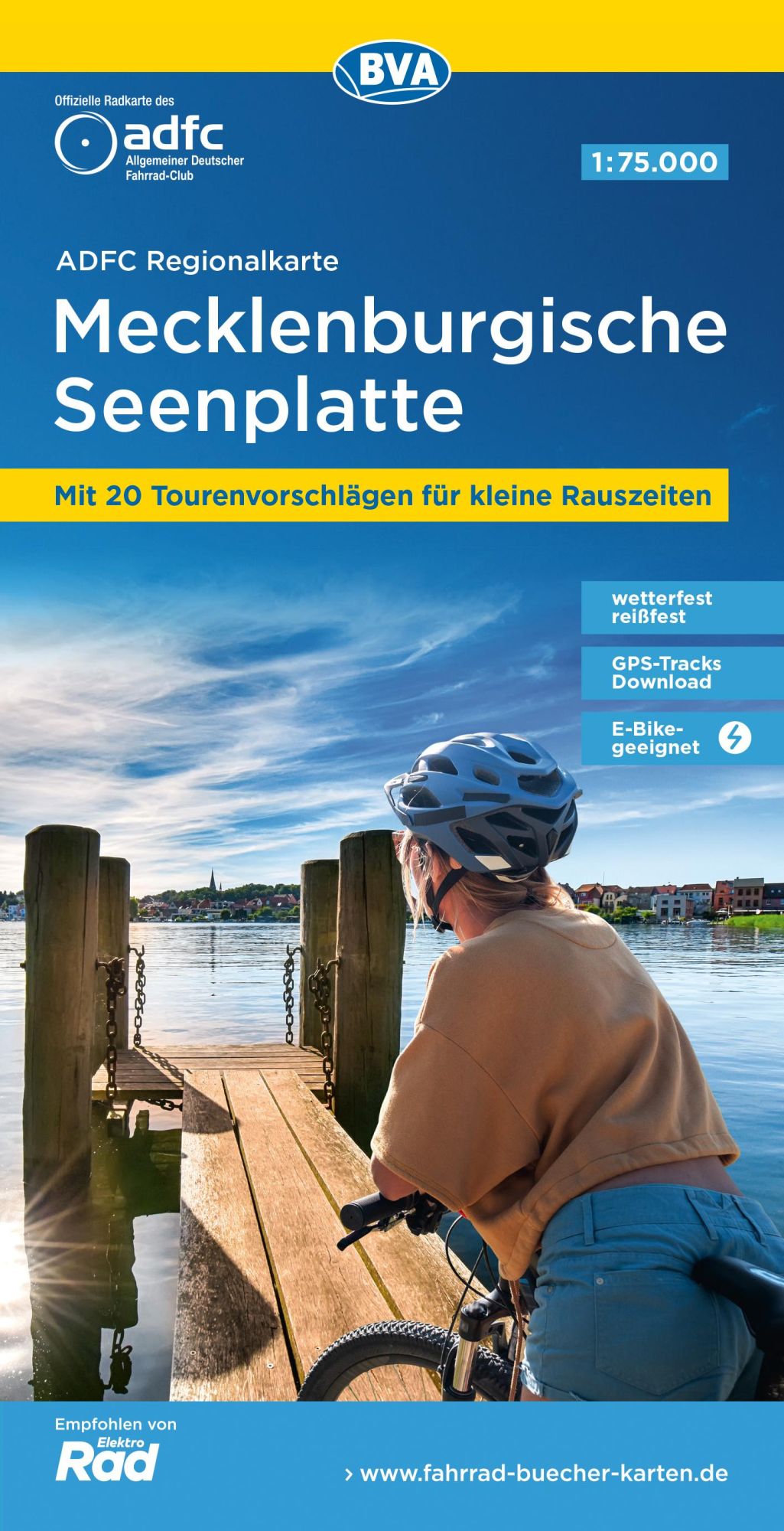 Cover: 9783969901809 | ADFC-Regionalkarte Mecklenburgische Seenplatte 1:75.000, reiß- und...