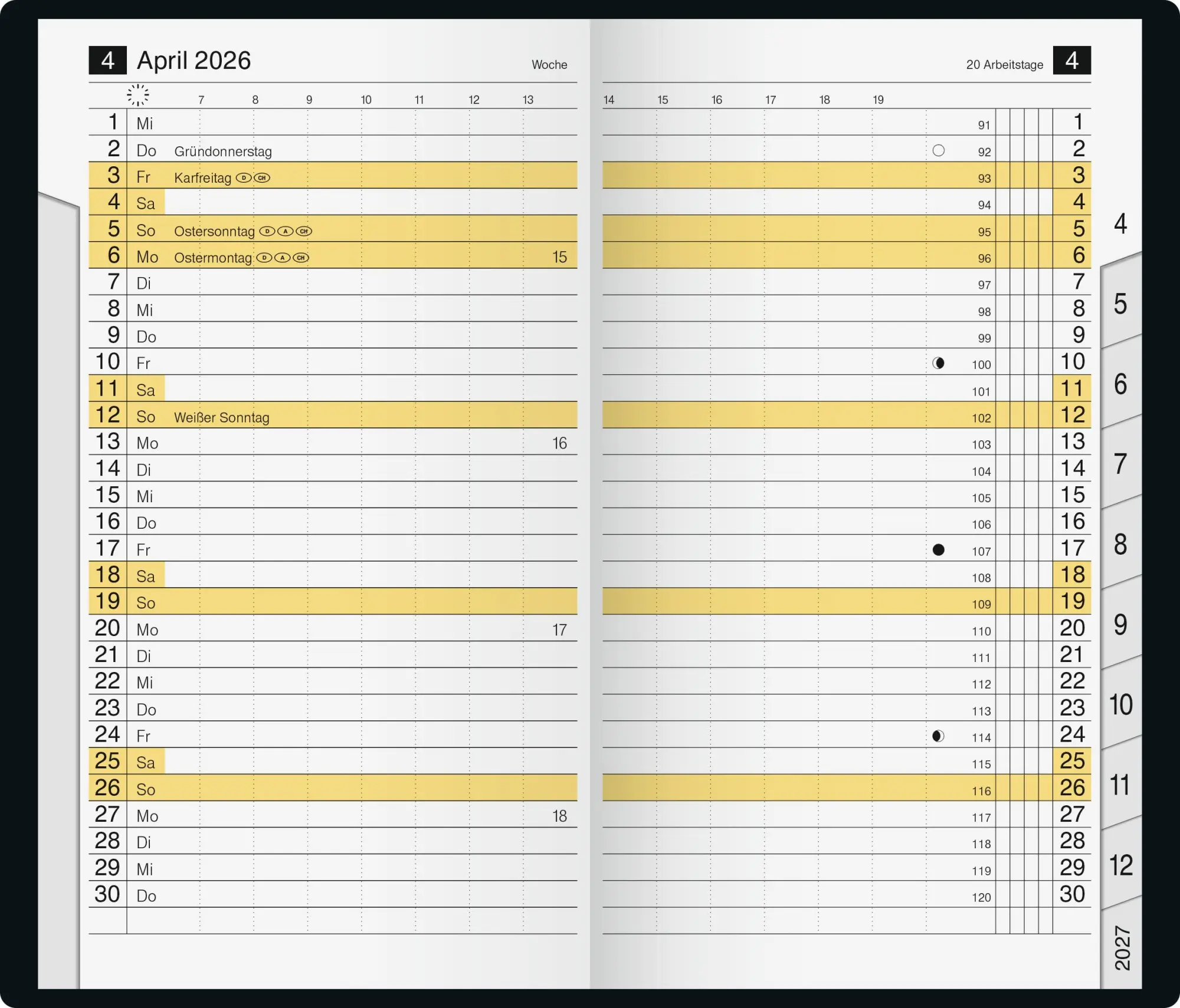 Bild: 4003273791909 | rido/idé 7046892296 Taschenkalender Mod. M-Planer 2026 A6,...