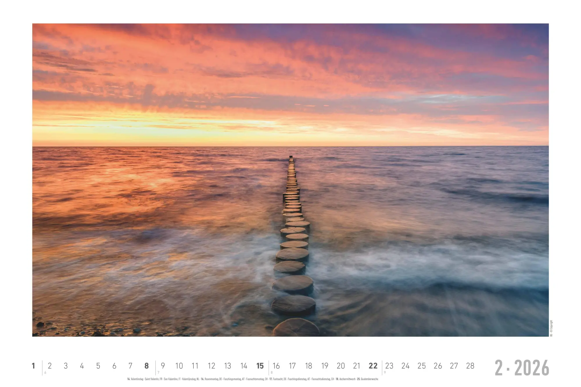 Bild: 4069095001909 | Seeblick 2026 - Bildkalender quer 49,5x33 cm - Sea View - die...