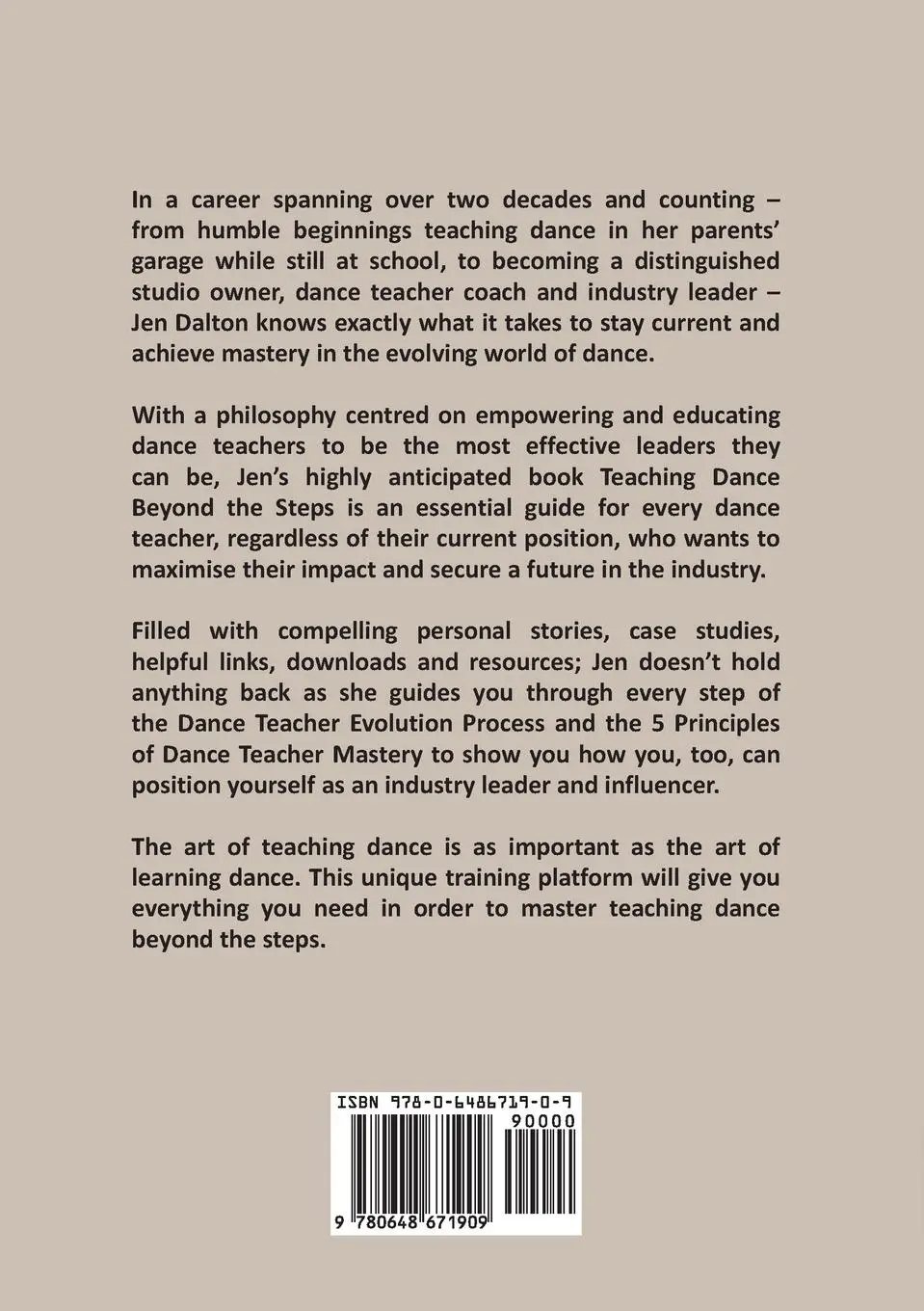 Rückseite: 9780648671909 | Teaching Dance Beyond The Steps | Jen Dalton | Taschenbuch | Englisch