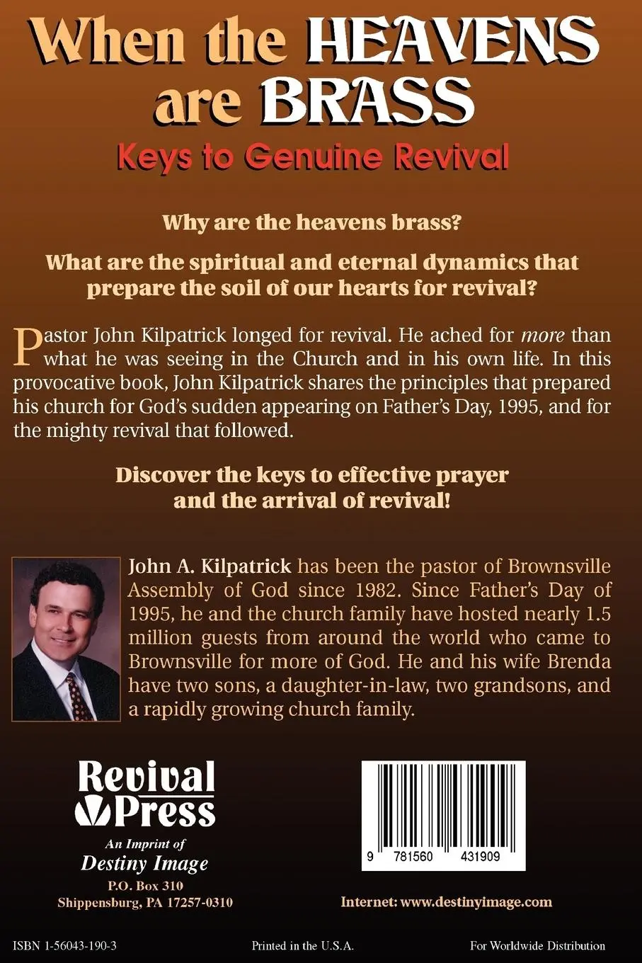 Rückseite: 9781560431909 | When the Heavens Are Brass | John Kilpatrick | Taschenbuch | Englisch